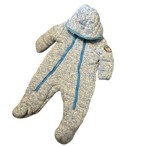 Weatherproof Baby Boy 6-9m Snowsuit Bunting Faux Fur Sherpa Hooded Lining Footed